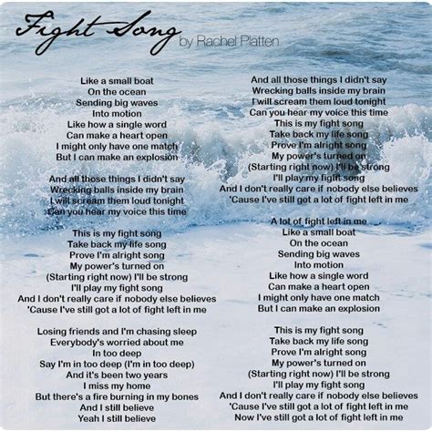 Fight fight song lyrics - Sometimes, our brains respond physically to a psychologically charged moment. Think of your favorite song of all time. Play it, even. Take a moment to get lost in the rhythm, the m...